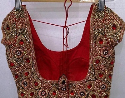 Stone and Beadwork Bridal Blouse