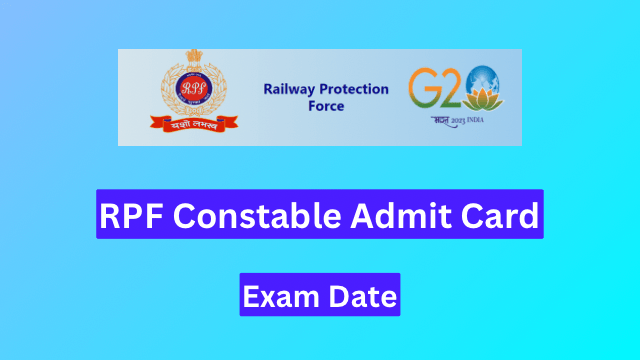 RPF Constable Admit Card 2024