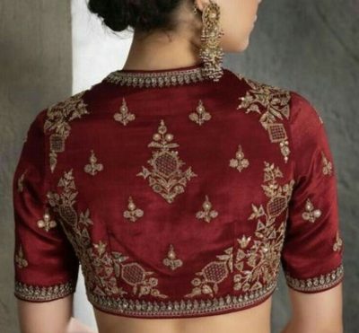 Velvet Zari Blouse Design