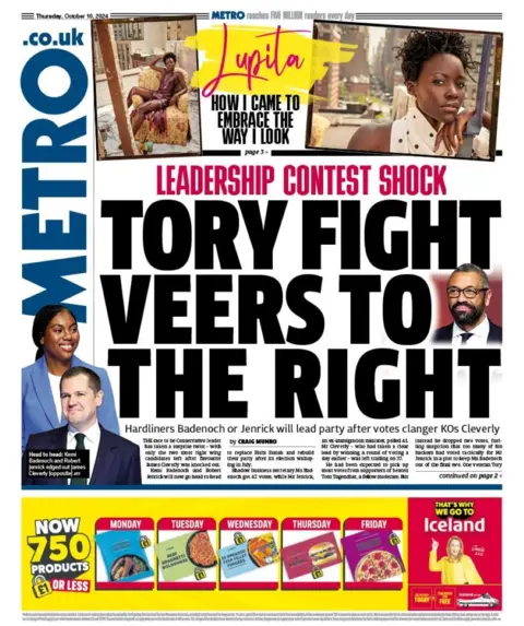 Metro front page on 10/10