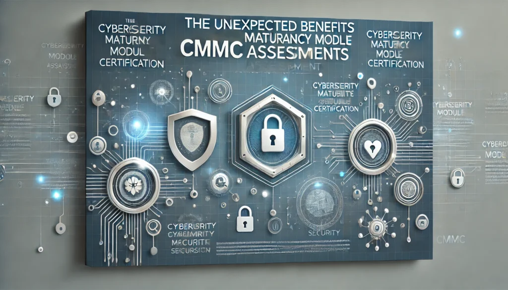 Banner highlighting the benefits of CMMC assessments for cybersecurity and compliance.