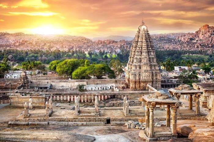 Ancient ruins of the ancient Hindu city of Hampi