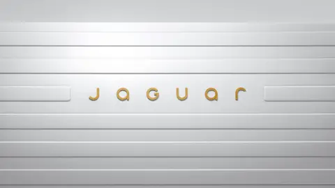 Jaguar/PA The new Jaguar logo which is spelt JaGUar 