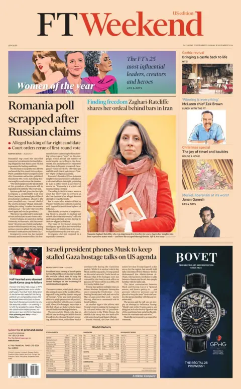 FT front page 7 December