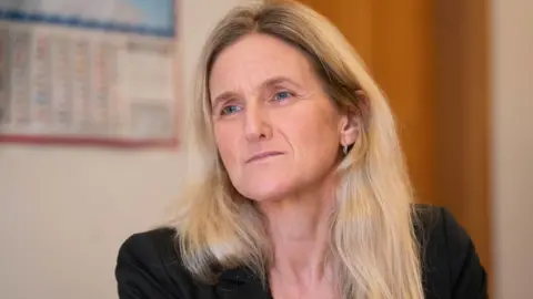 PA Media Labour MP Kim Leadbeater in her office in the Houses of Parliament