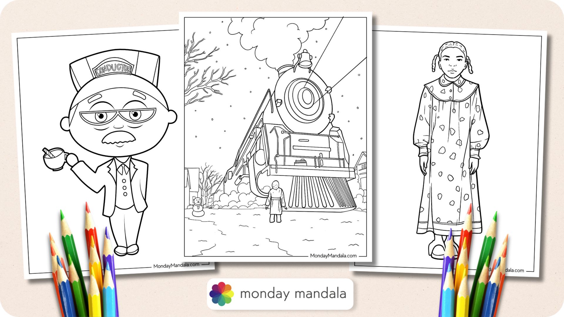 Polar Express Coloring Pages