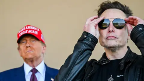 Getty Images President-elect Donald Trump and Elon Musk watch the launch of the sixth test flight of the SpaceX Starship rocket on November 19, 2024 in Brownsville, Texas