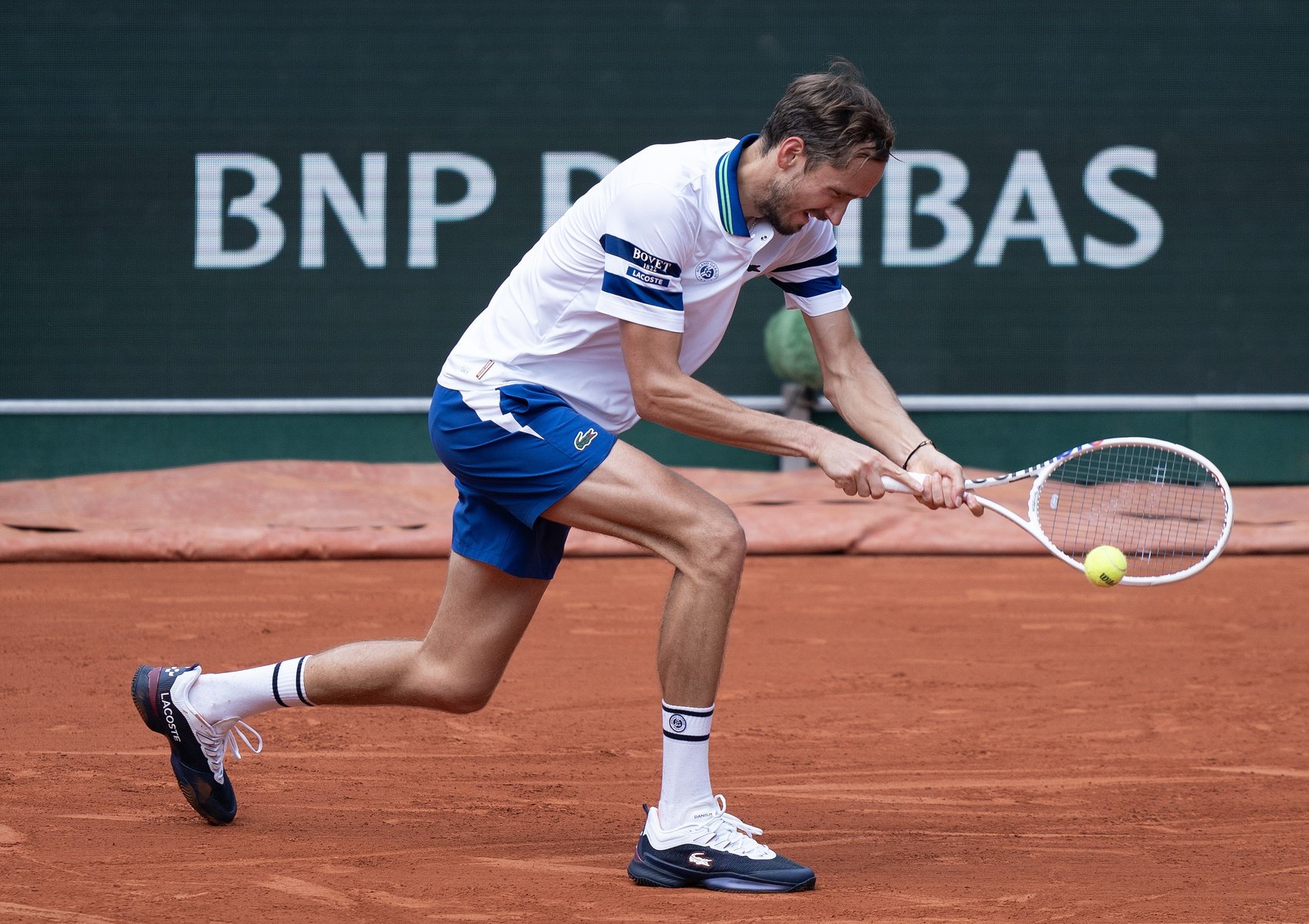 Daniil Medvedev in action ahead of the ATP Rome Open.
