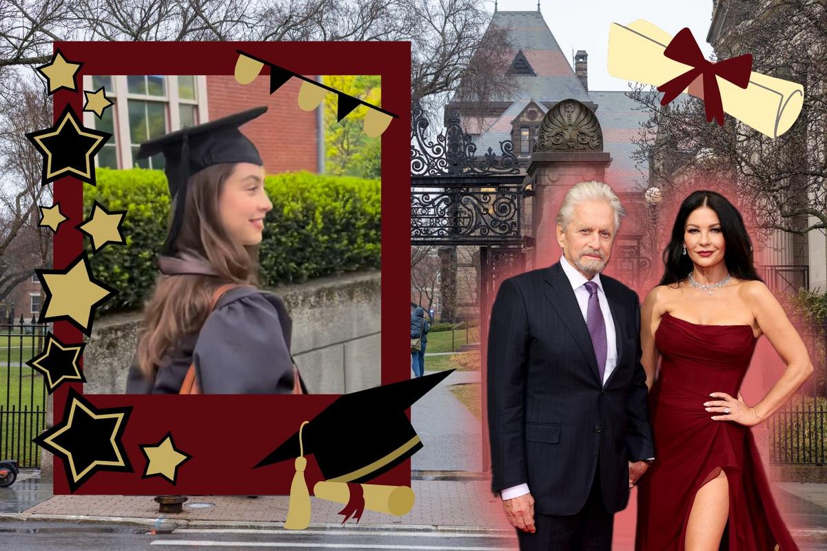 Celebrity parents seen in daughter's re -graduation