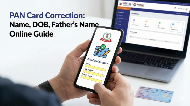 pan card correction how to fix