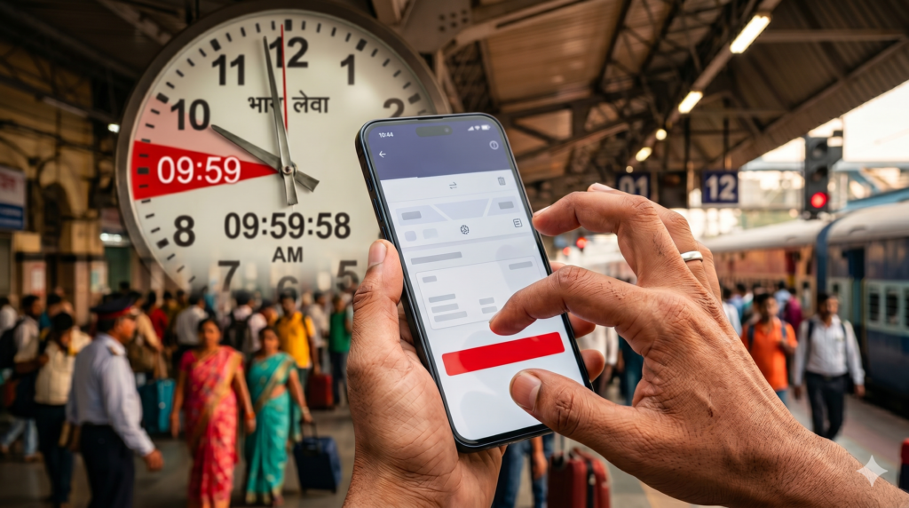 Railway Tatkal Ticket Booking: Minute-by-Minute Window