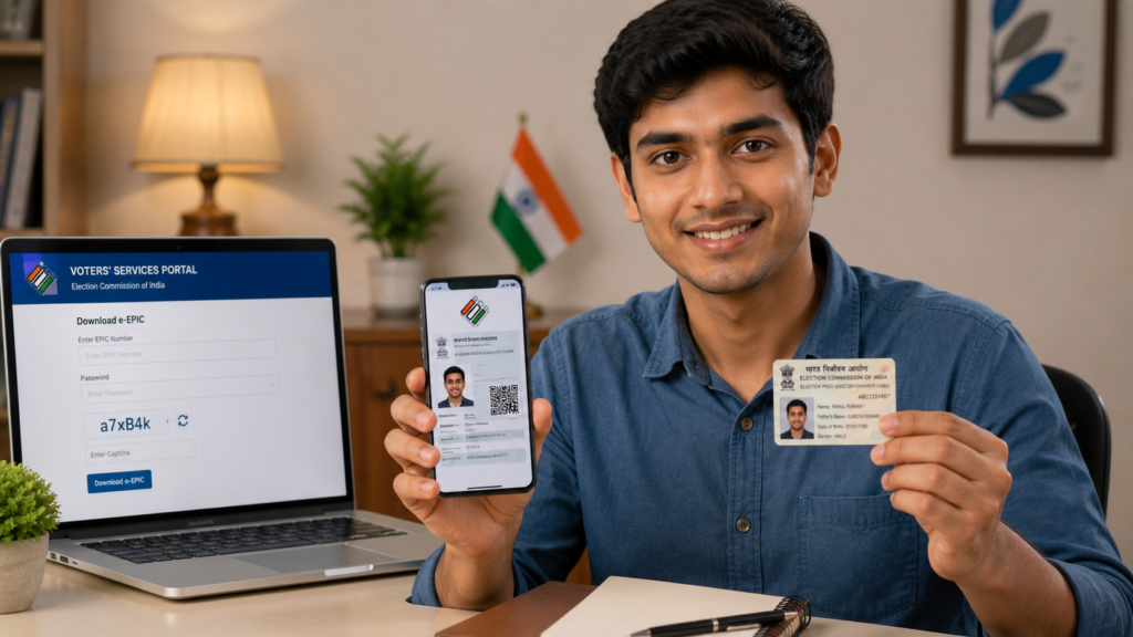 Voter ID Download Online 2026 - e-EPIC digital Voter ID card download from voters.eci.gov.in portal 2026
